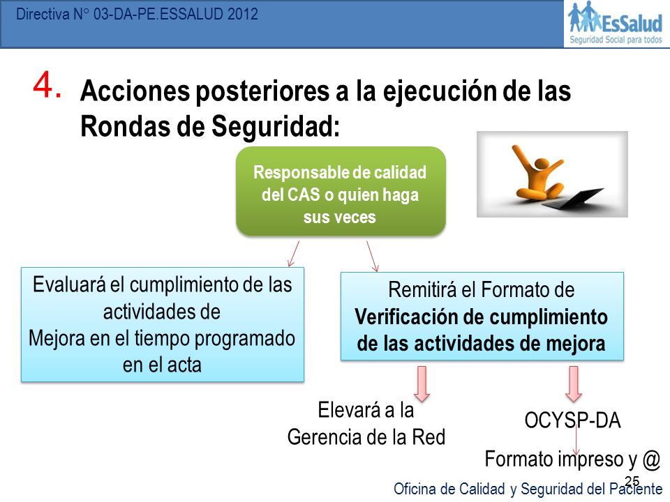 Responsable de calidad del CAS o quien haga sus veces