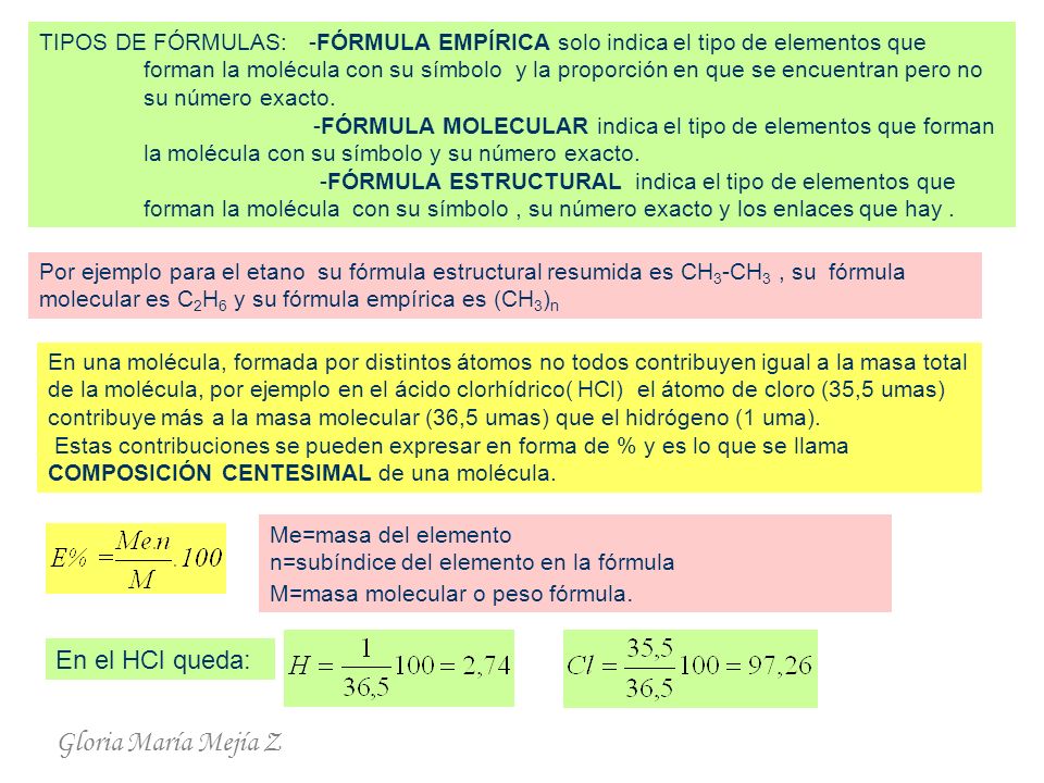Gloria María Mejía Z En el HCl queda: