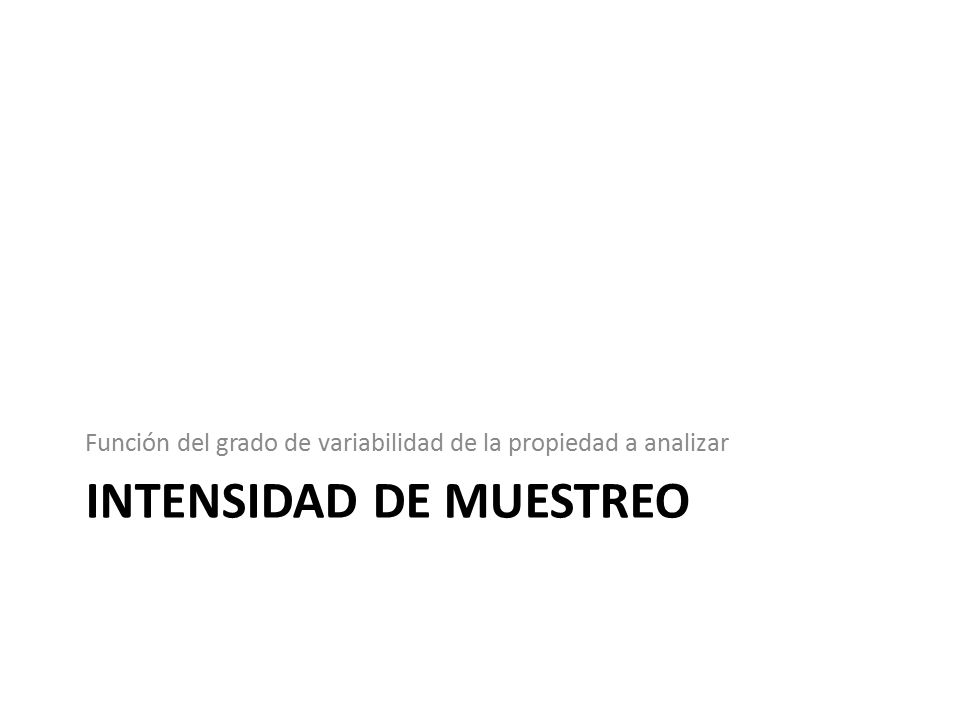Intensidad de muestreo