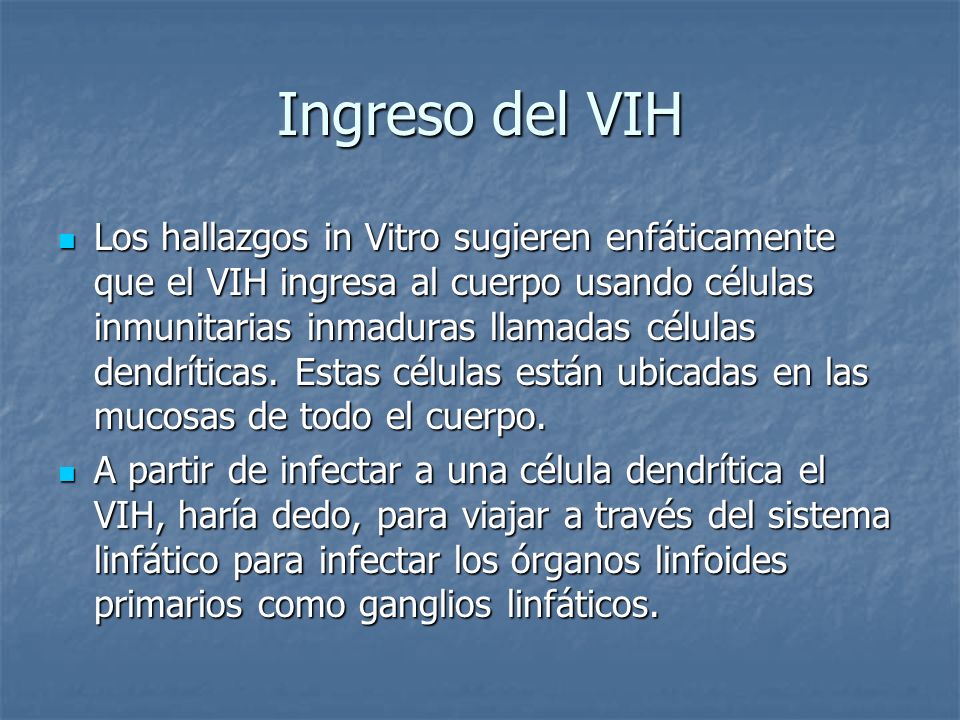 Ingreso del VIH
