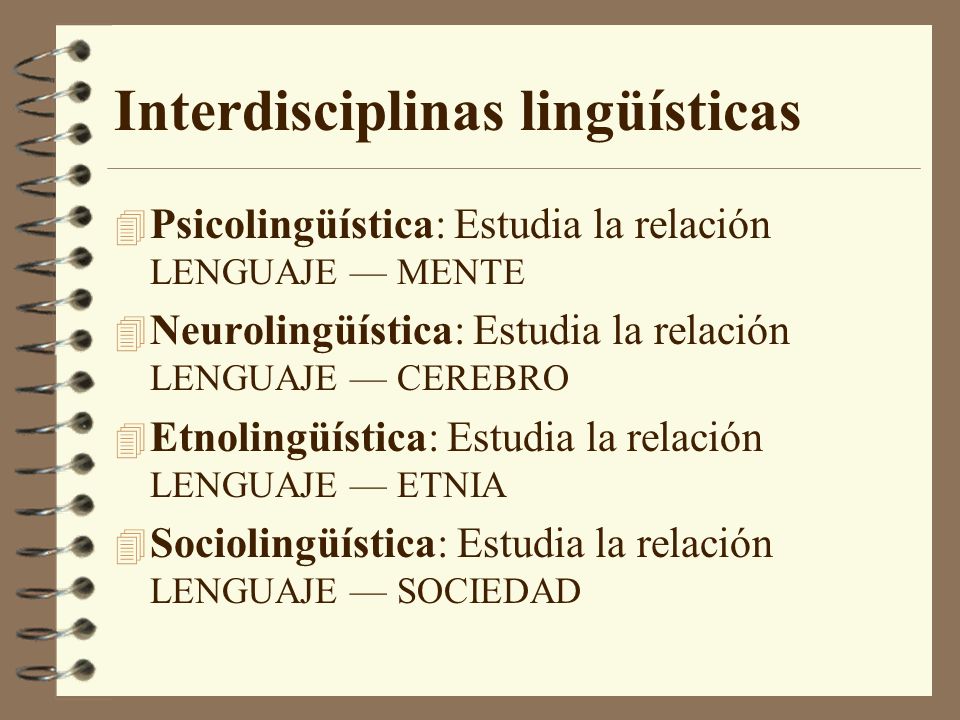 Interdisciplinas lingüísticas