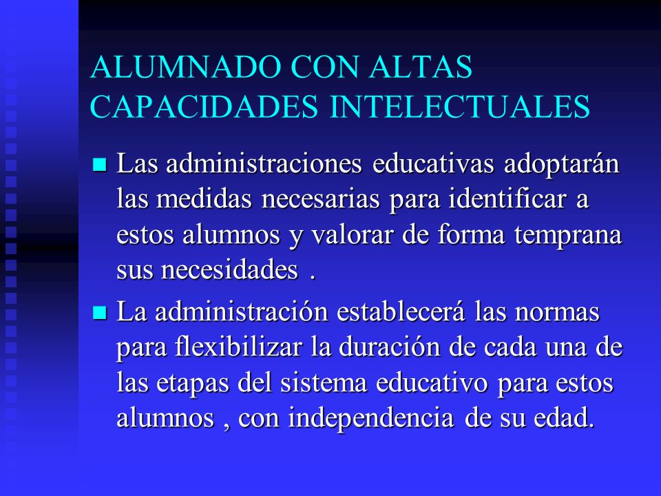 ALUMNADO CON ALTAS CAPACIDADES INTELECTUALES