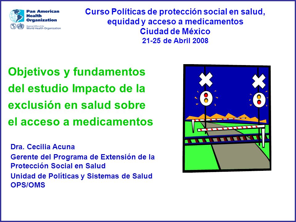 Curso Políticas de protección social en salud, equidad y acceso a medicamentos