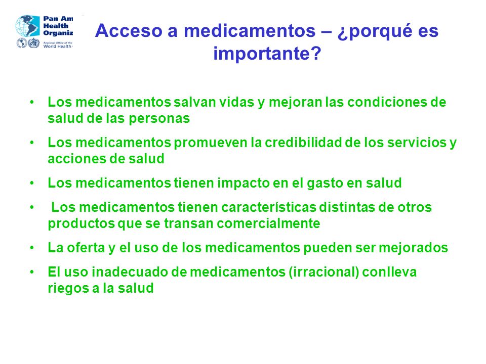 Acceso a medicamentos – ¿porqué es importante