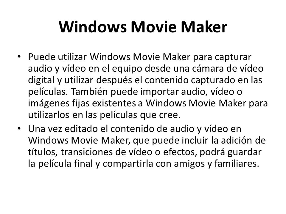 Windows Movie Maker