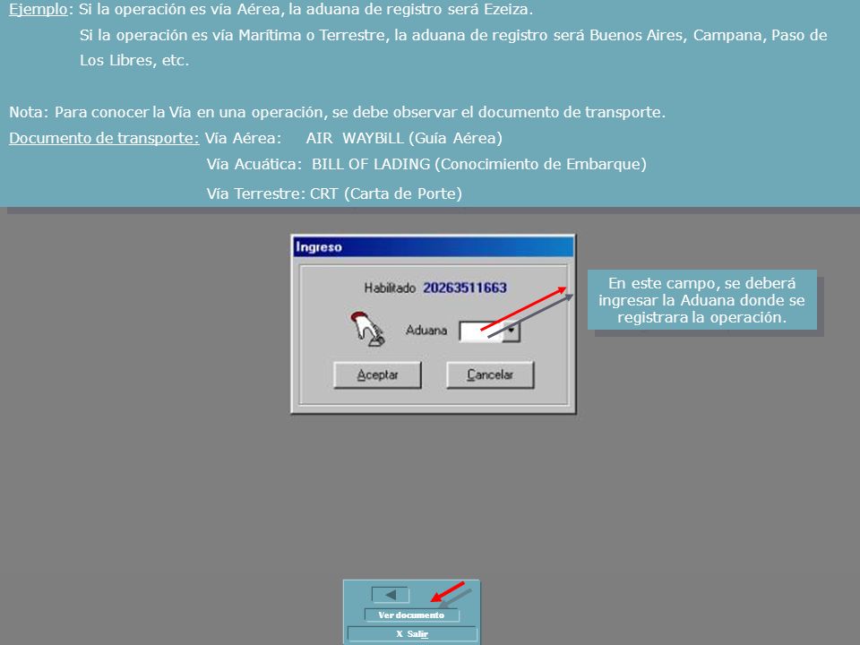 Documento de transporte: Vía Aérea: AIR WAYBiLL (Guía Aérea)