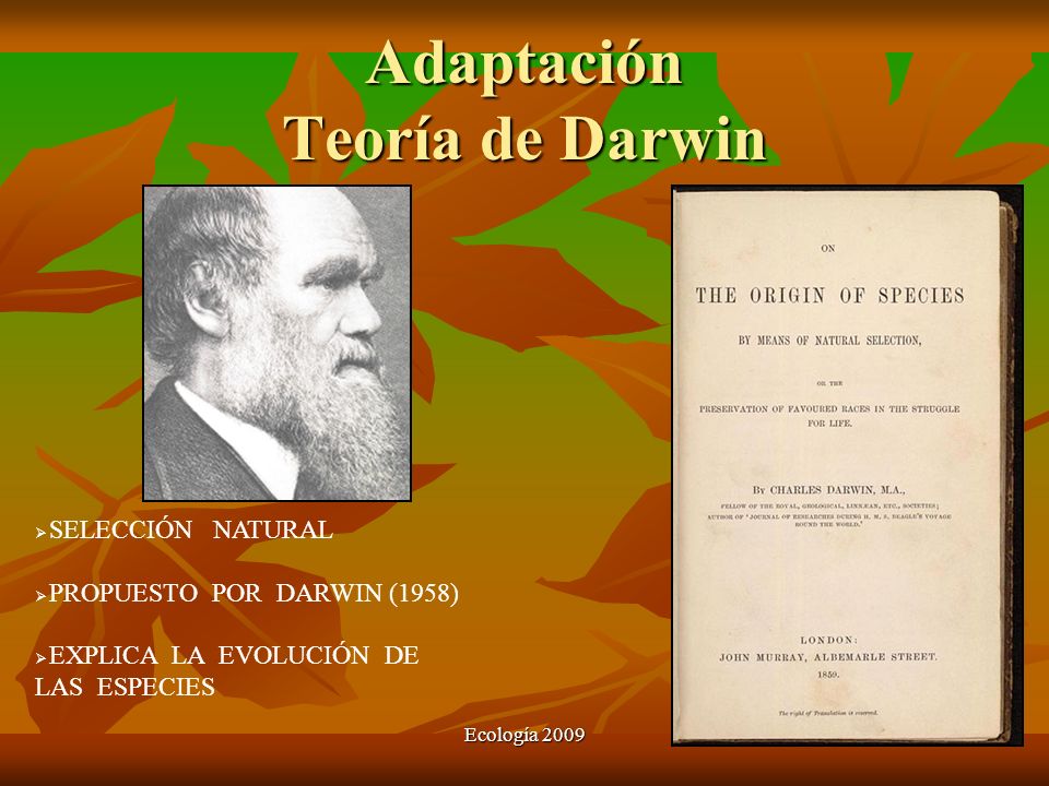 Adaptación Teoría de Darwin