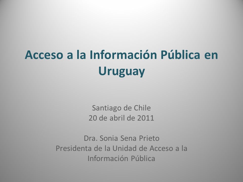 Acceso a la Información Pública en Uruguay