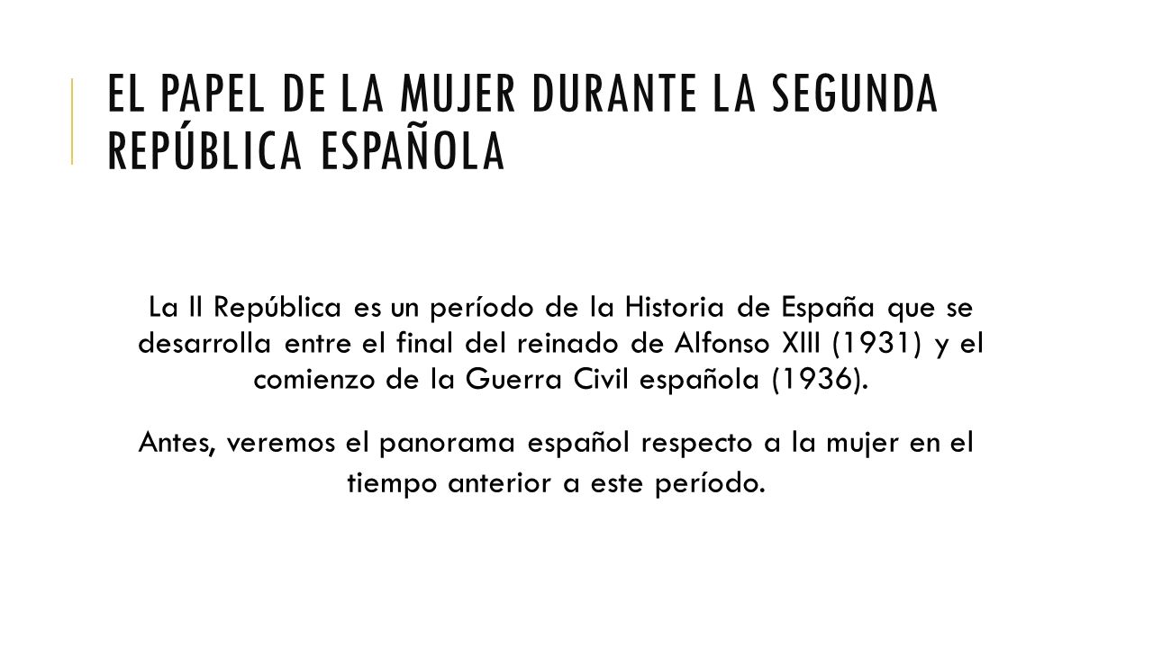 El papel de la mujer durante la Segunda República Española