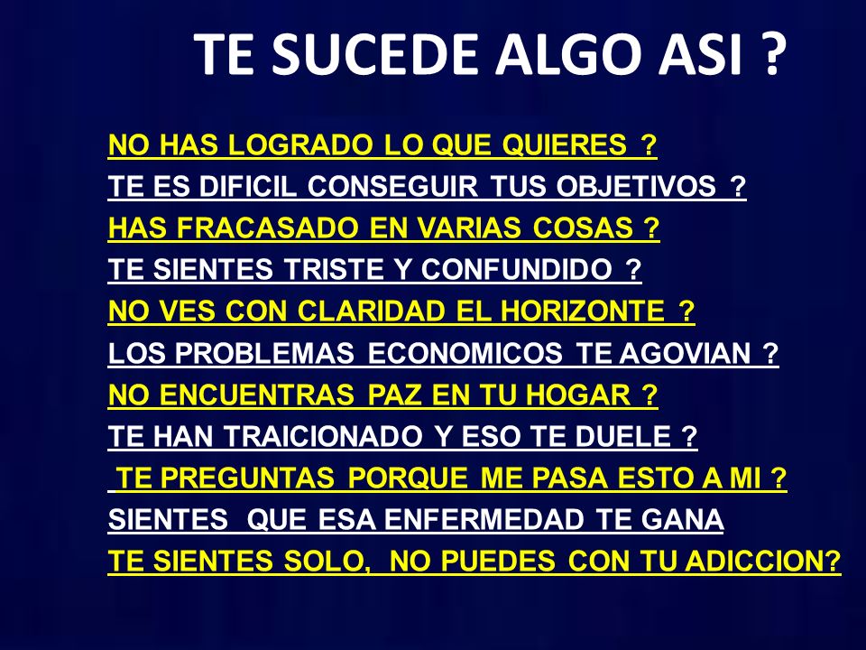 TE SUCEDE ALGO ASI NO HAS LOGRADO LO QUE QUIERES