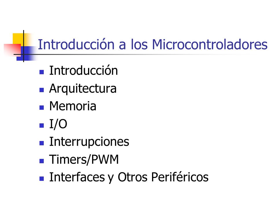 Introducción a los Microcontroladores