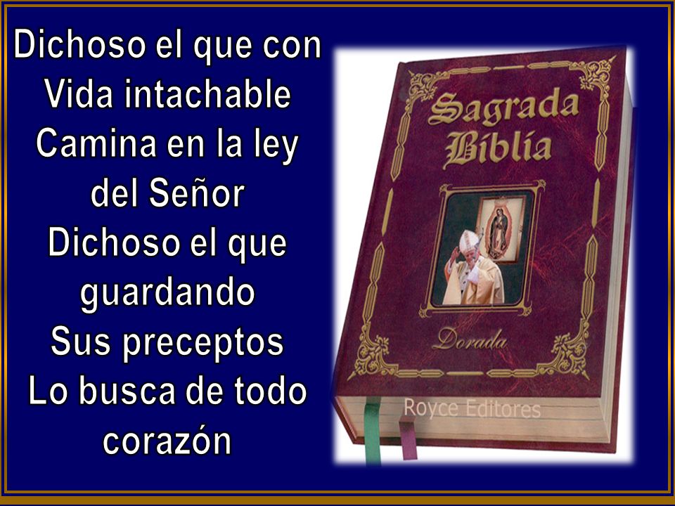 Dichoso el que con Vida intachable Camina en la ley del Señor