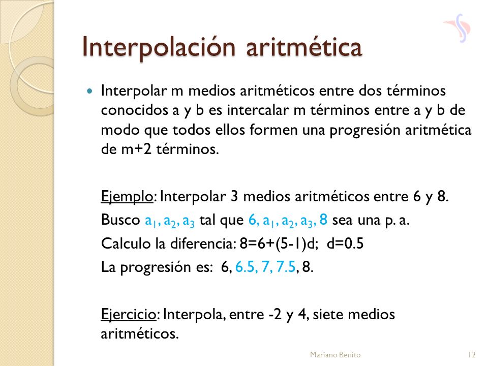 Interpolación aritmética