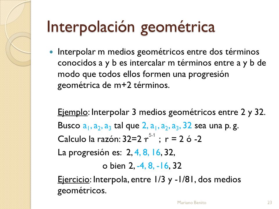 Interpolación geométrica