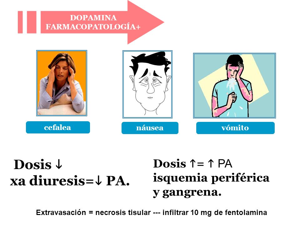 Dosis  xa diuresis= PA. Dosis =  PA isquemia periférica