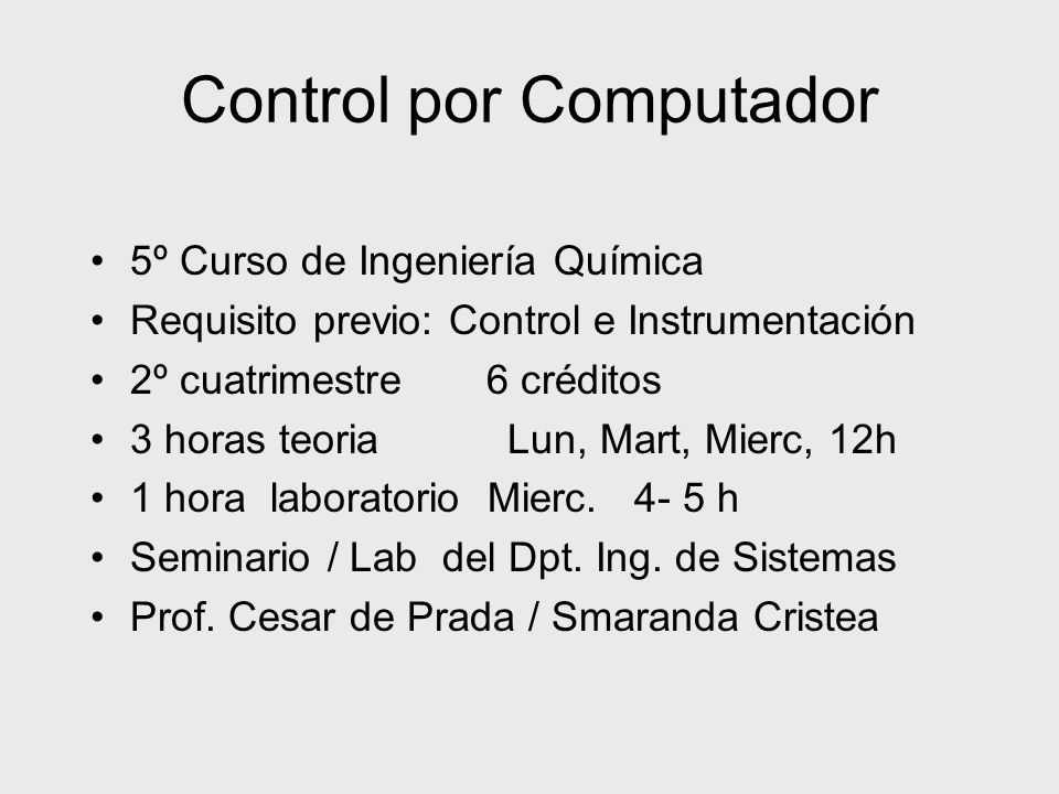 Control por Computador