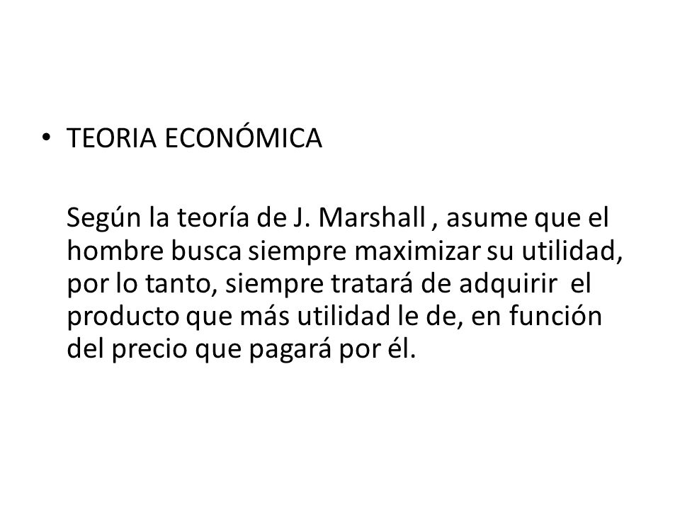 TEORIA ECONÓMICA