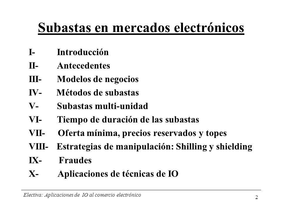 Subastas en mercados electrónicos