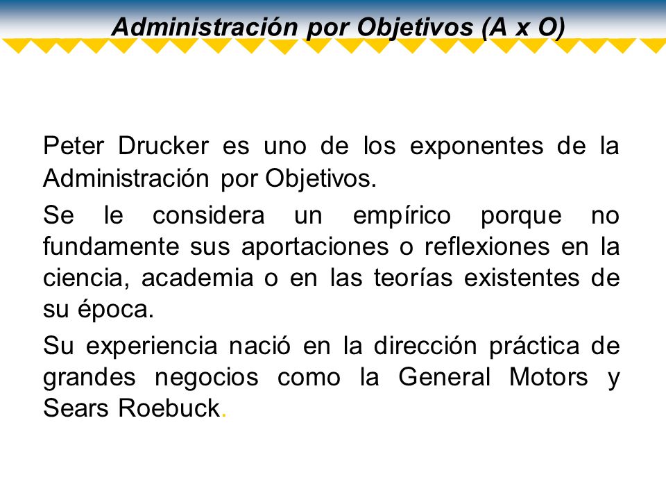 Administración por Objetivos (A x O)
