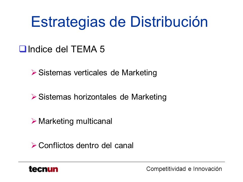 Estrategias de Distribución