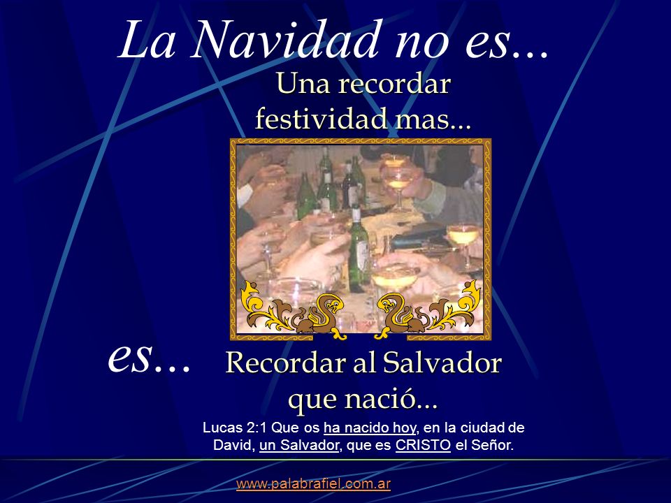 La Navidad no es... es... Una recordar festividad mas...