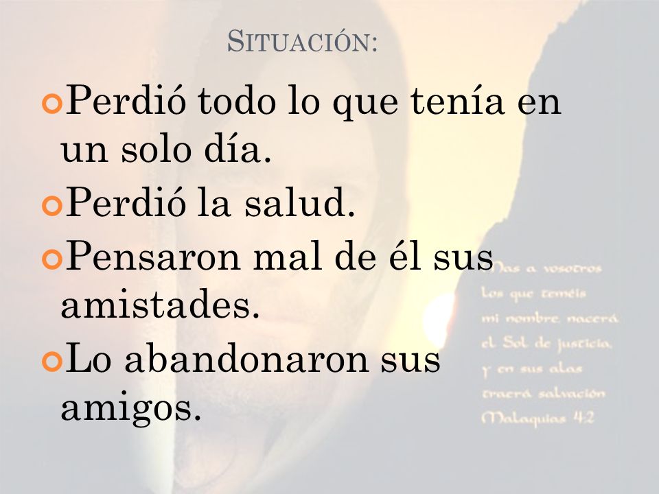Perdió todo lo que tenía en un solo día. Perdió la salud.