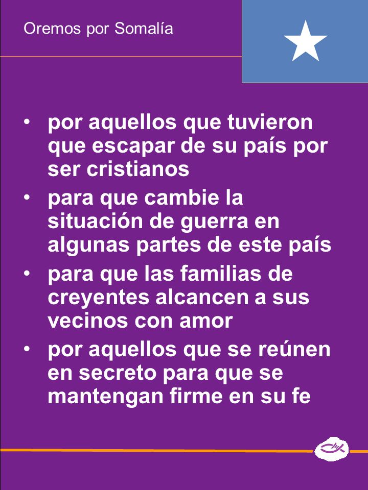 por aquellos que tuvieron que escapar de su país por ser cristianos
