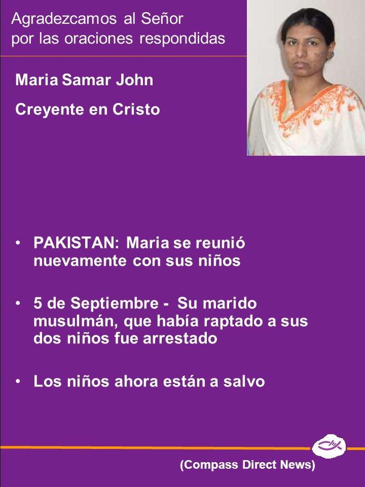 Agradezcamos al Señor por las oraciones respondidas