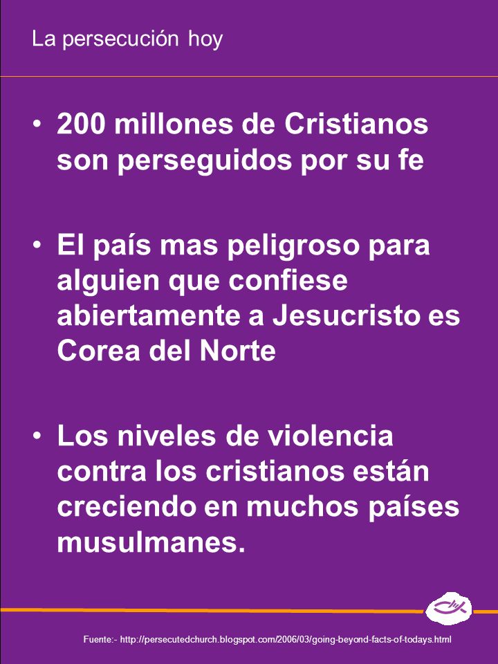 200 millones de Cristianos son perseguidos por su fe