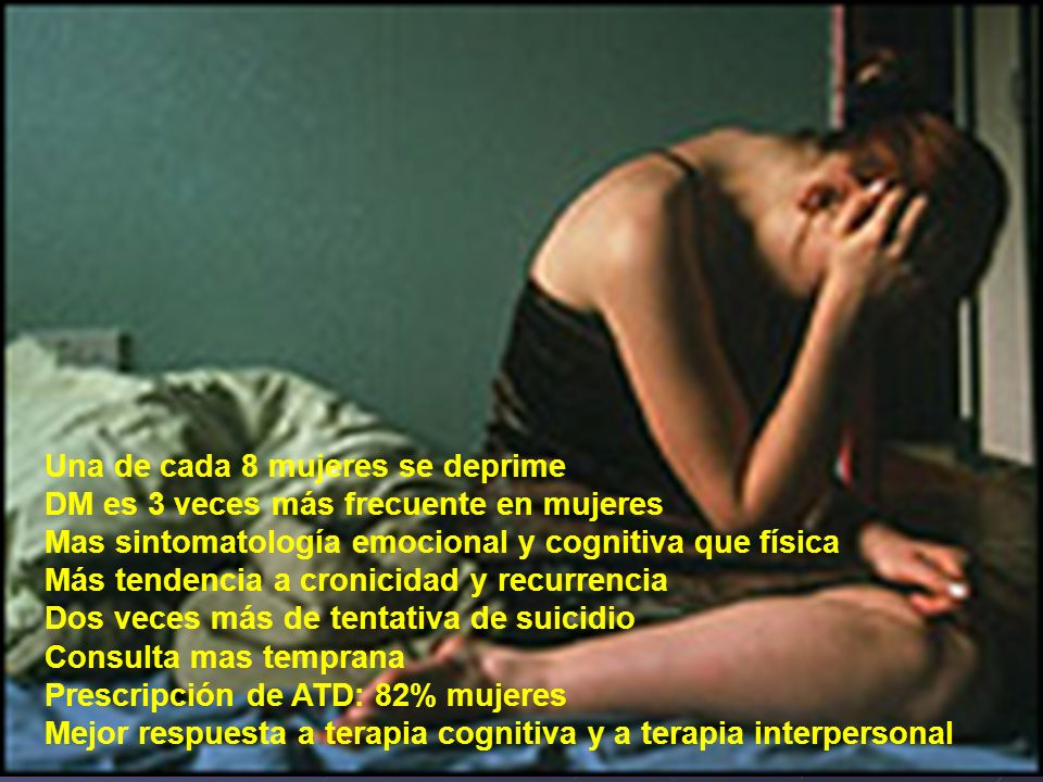 Una de cada 8 mujeres se deprime