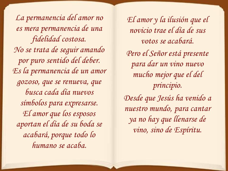 No se trata de seguir amando por puro sentido del deber.