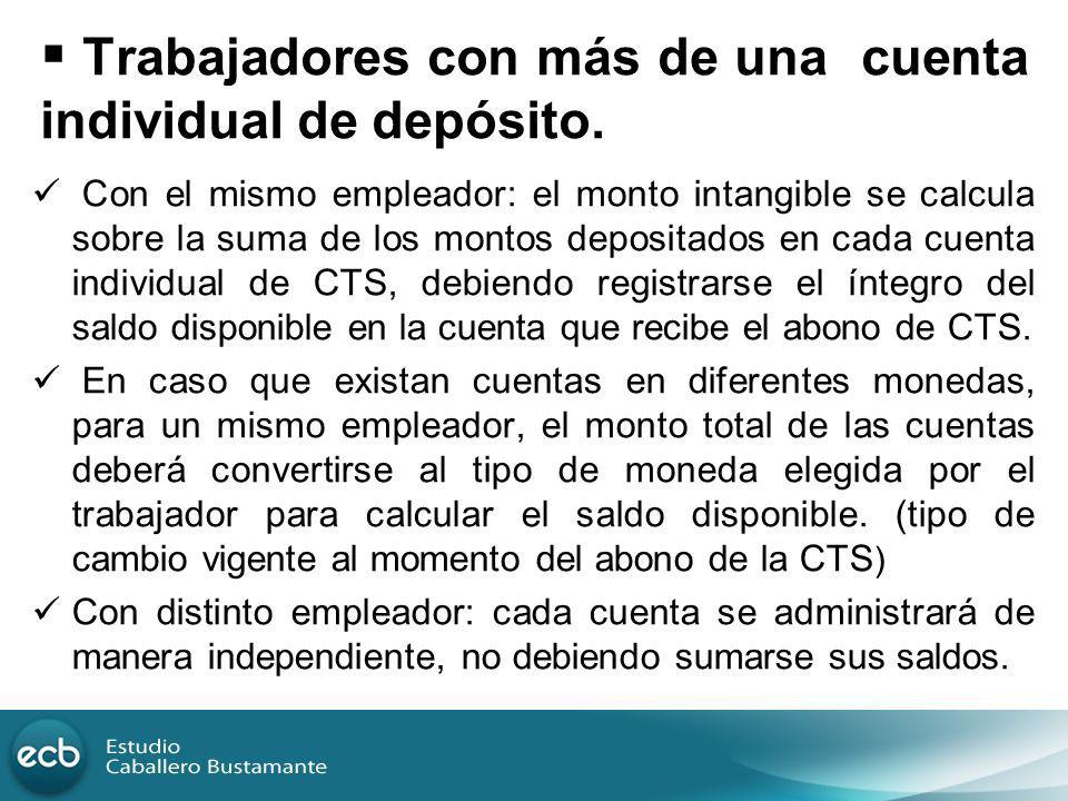 Trabajadores con más de una cuenta individual de depósito.