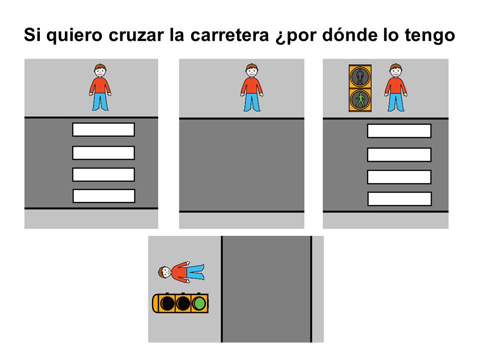 Si quiero cruzar la carretera ¿por dónde lo tengo que hacer