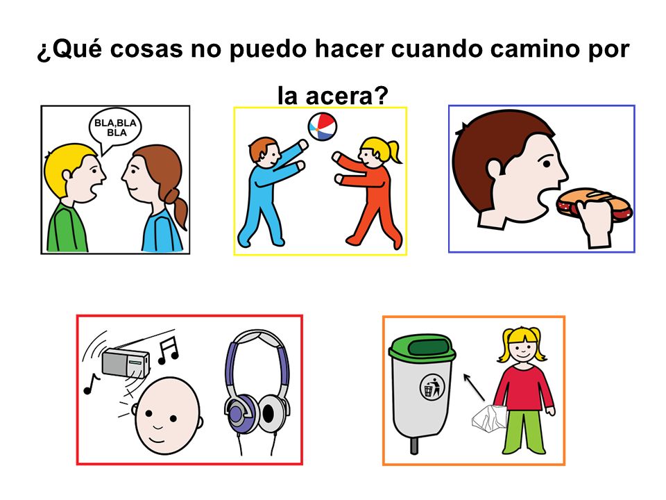 ¿Qué cosas no puedo hacer cuando camino por la acera