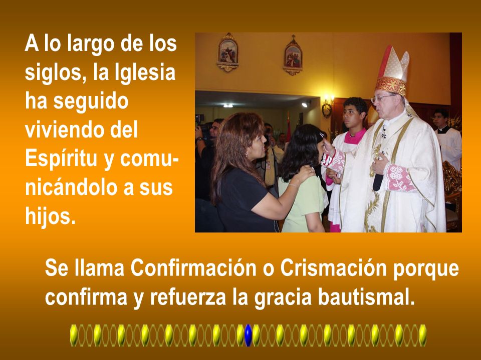 A lo largo de los siglos, la Iglesia. ha seguido. viviendo del. Espíritu y comu- nicándolo a sus.