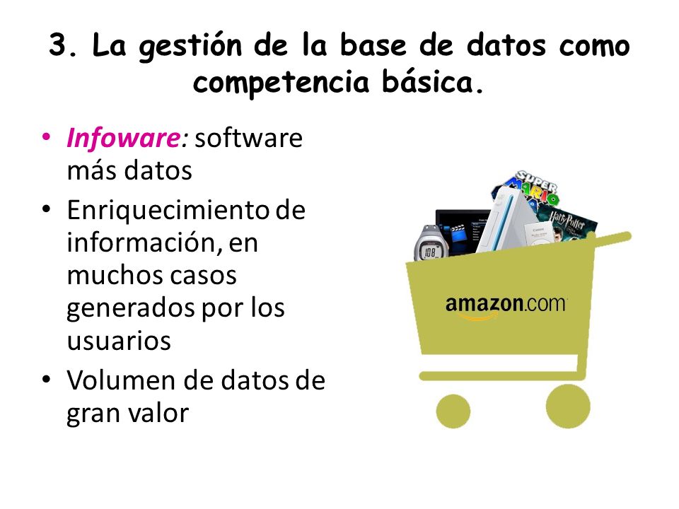 3. La gestión de la base de datos como competencia básica.
