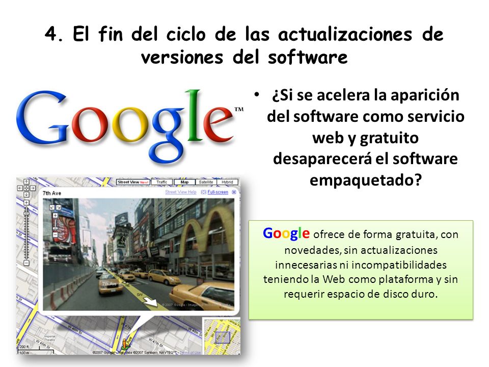 4. El fin del ciclo de las actualizaciones de versiones del software