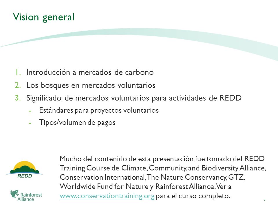 Vision general Introducción a mercados de carbono