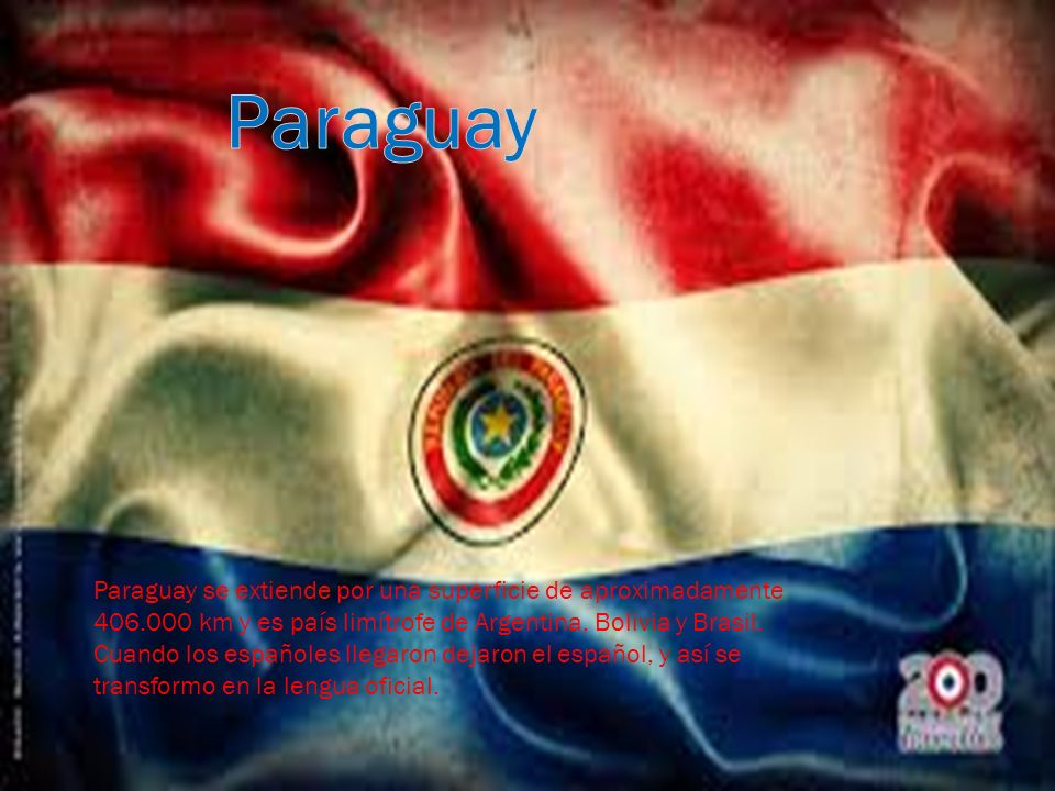 Paraguay Paraguay se extiende por una superficie de aproximadamente km y es país limítrofe de Argentina, Bolivia y Brasil.