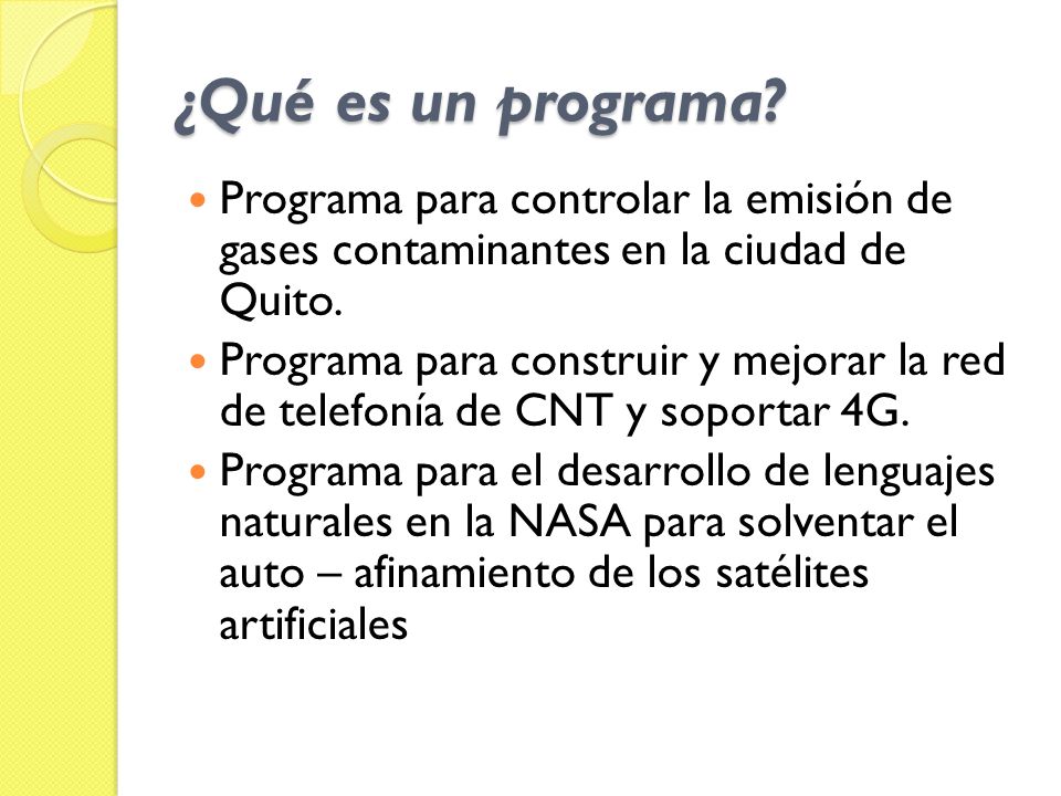 ¿Qué es un programa Programa para controlar la emisión de gases contaminantes en la ciudad de Quito.