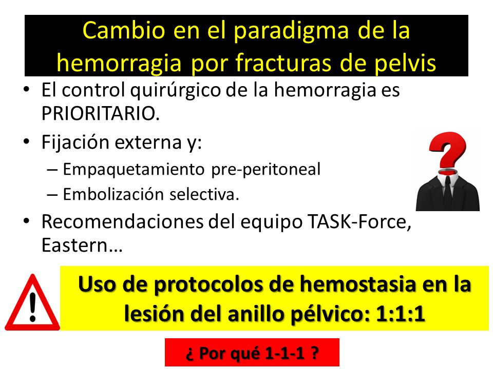 Cambio en el paradigma de la hemorragia por fracturas de pelvis