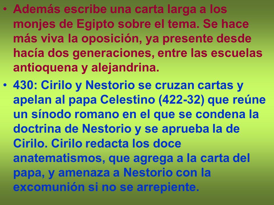 Además escribe una carta larga a los monjes de Egipto sobre el tema
