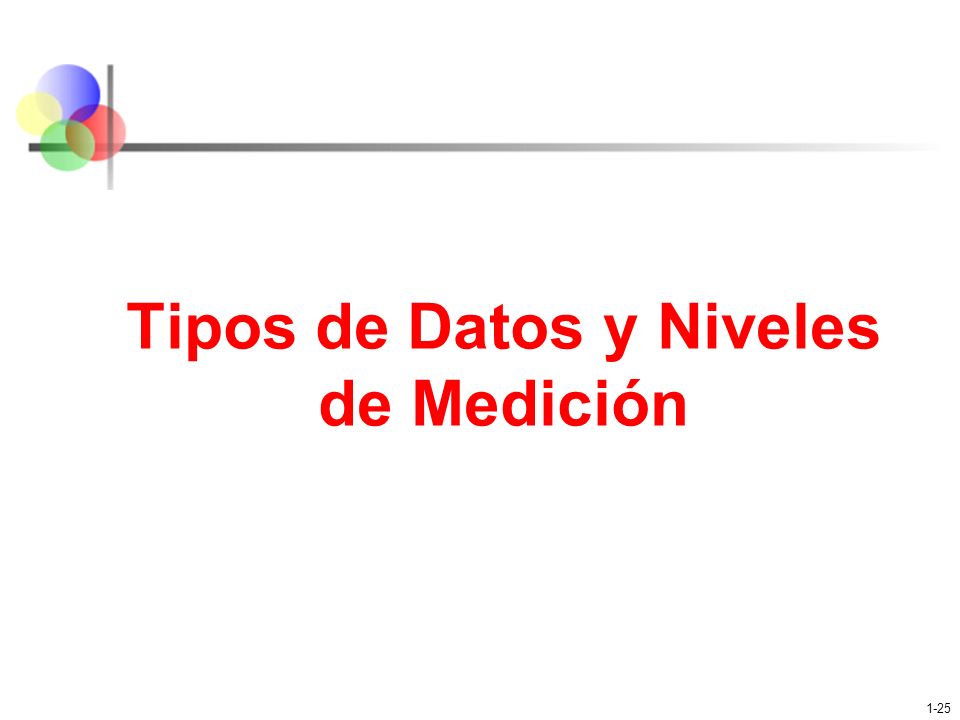 Tipos de Datos y Niveles de Medición