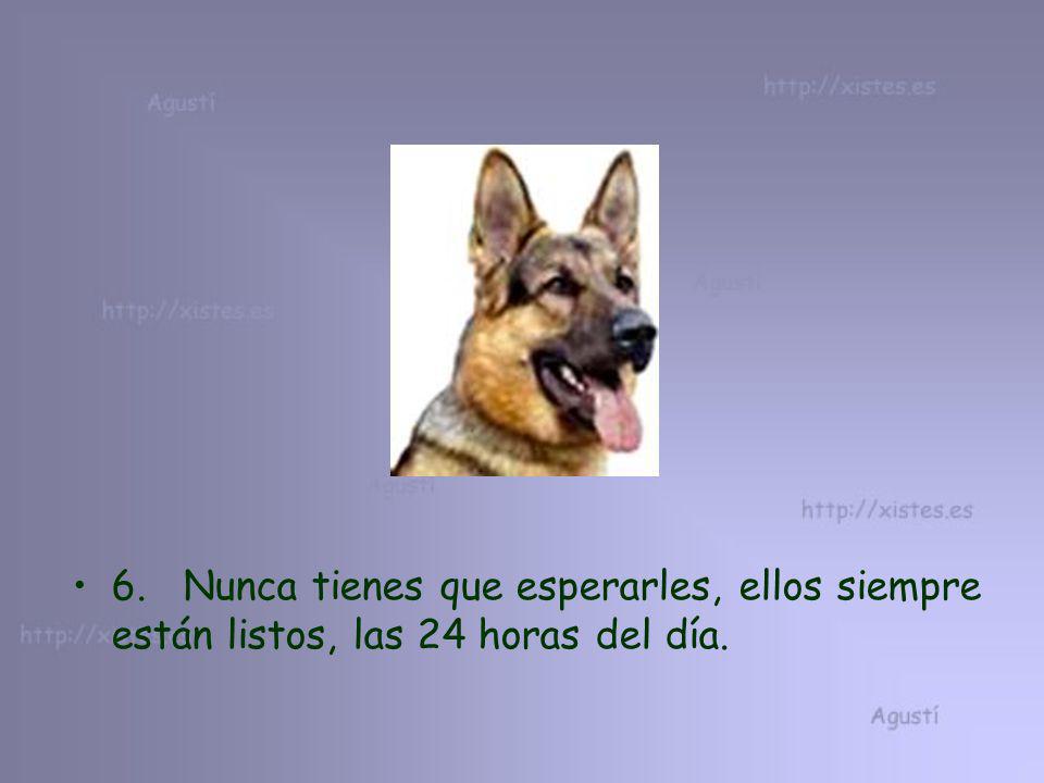 6. Nunca tienes que esperarles, ellos siempre están listos, las 24 horas del día.