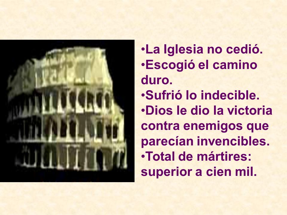 La Iglesia no cedió. Escogió el camino duro. Sufrió lo indecible. Dios le dio la victoria contra enemigos que parecían invencibles.