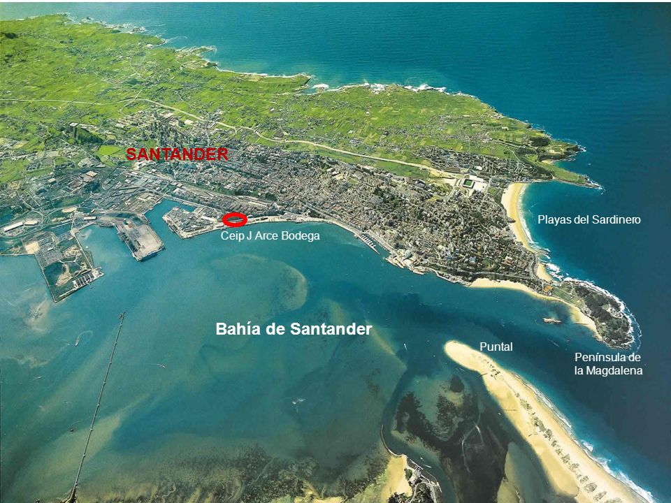 SANTANDER Bahía de Santander Playas del Sardinero Ceip J Arce Bodega