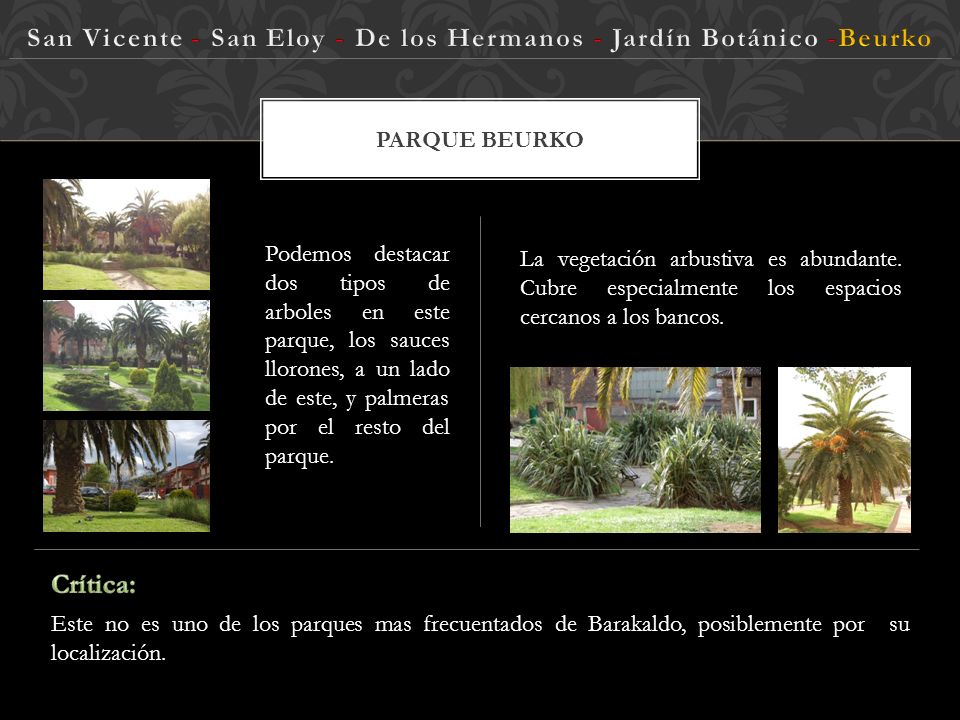San Vicente - San Eloy - De los Hermanos - Jardín Botánico -Beurko