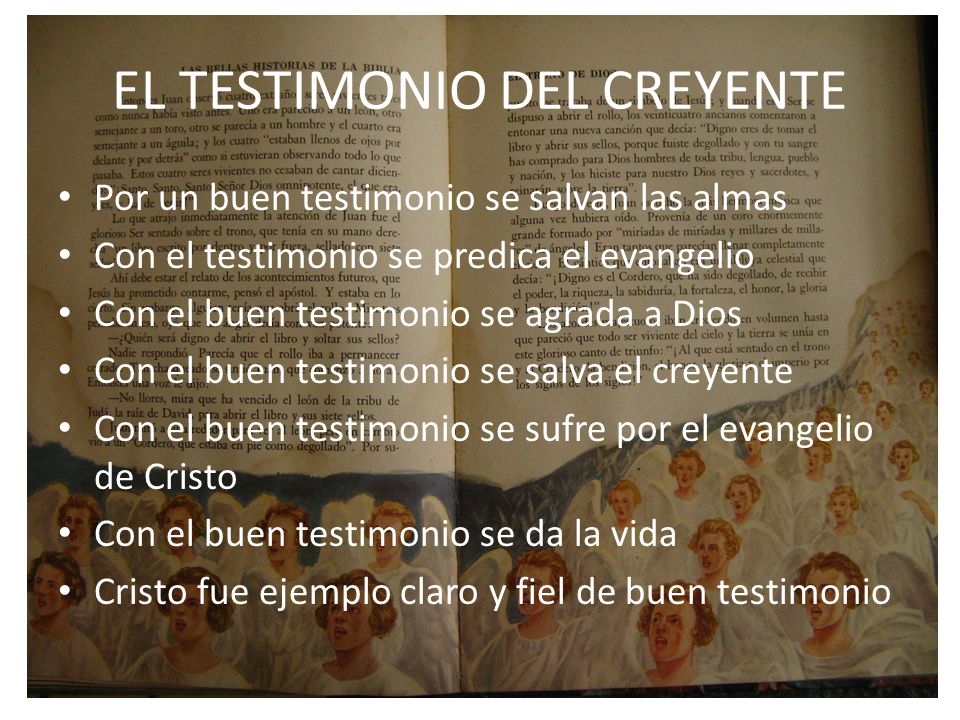 EL TESTIMONIO DEL CREYENTE