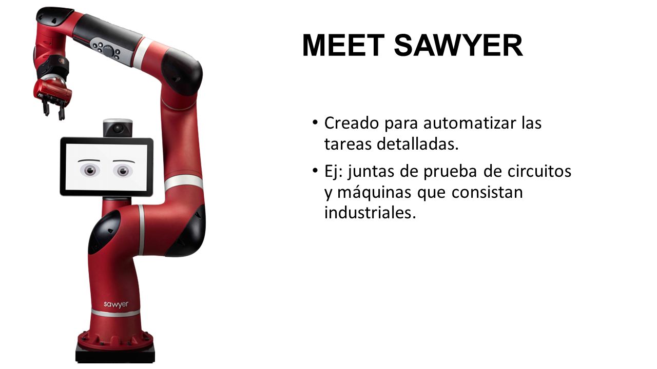 MEET SAWYER Creado para automatizar las tareas detalladas.