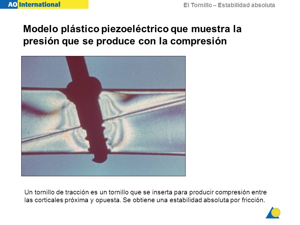 Modelo plástico piezoeléctrico que muestra la presión que se produce con la compresión